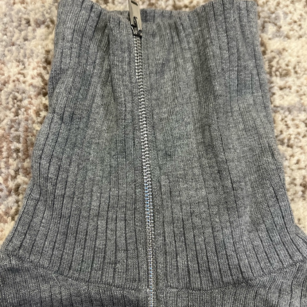 Zara Gray Turtleneck Sweater Bodysuit - Picture 4 of 9